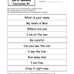 Punctuation Marks Enchantedlearning Or Punctuation Practice Worksheets With Answers