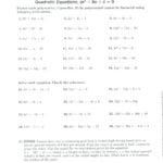 Quadratic Formula Answer Math Math Completing The Square Worksheet Together With Solving Quadratic Equations By Completing The Square Worksheet Answers