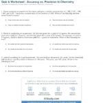 Quiz  Worksheet  Accuracy Vs Precision In Chemistry  Study Pertaining To Accuracy And Precision Worksheet Answers