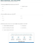 Quiz  Worksheet  Act Test Format  Study For Act Prep Science Worksheets