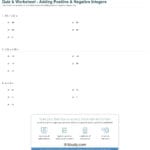 Quiz  Worksheet  Adding Positive  Negative Integers  Study Or Positive And Negative Numbers Worksheet