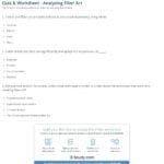 Quiz  Worksheet  Analyzing Fiber Art  Study Or Art Analysis Worksheet