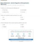 Quiz  Worksheet  Ancient Egyptian  Mesopotamian Agriculture Regarding Mesopotamia Reading Comprehension Worksheets