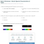 Quiz  Worksheet  Atomic Spectra Characteristics  Types  Study Regarding Atomic Spectra Worksheet Answers