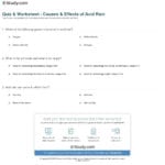 Quiz  Worksheet  Causes  Effects Of Acid Rain  Study Pertaining To Ph And Acid Rain Worksheet