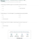 Quiz  Worksheet  Characteristics Of Special Right Triangles Or Special Right Triangles Worksheet Answers