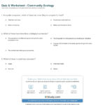 Quiz  Worksheet  Community Ecology  Study Throughout Population Community And Ecosystem Worksheet Answer Key