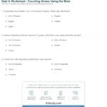 Quiz  Worksheet  Counting Atoms Using The Mole  Study Regarding Counting Atoms Worksheet Answers
