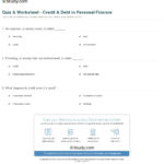Quiz  Worksheet  Credit  Debt In Personal Finance  Study With Regard To Personal Finance High School Worksheets