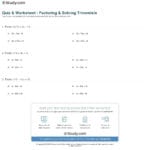 Quiz  Worksheet  Factoring  Solving Trinomials  Study Regarding Worksheet Factoring Trinomials Answers Key