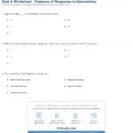 Quiz  Worksheet  Features Of Response To Intervention  Study And Response To Intervention Worksheet Answers