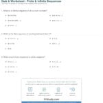 Quiz  Worksheet  Finite  Infinite Sequences  Study Inside Introduction To Sequences Worksheet