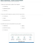 Quiz  Worksheet  Forms Of Government  Study For Forming A Government Worksheet Answers