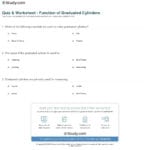 Quiz  Worksheet  Function Of Graduated Cylinders  Study Together With Graduated Cylinder Worksheet