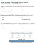 Quiz  Worksheet  Fundamental Counting Principle  Study With Counting Techniques Worksheet