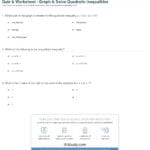 Quiz  Worksheet  Graph  Solve Quadratic Inequalities  Study Pertaining To Solving Quadratic Inequalities Worksheet