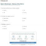 Quiz  Worksheet  History Of The Alamo  Study Together With The Alamo Worksheet Answers