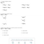 Quiz  Worksheet  Logarithmic Properties Practice Problems  Study As Well As Properties Of Logarithms Worksheet