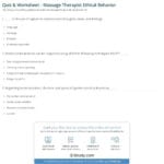Quiz  Worksheet  Massage Therapist Ethical Behavior  Study For Boundaries Worksheet Therapy