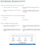 Quiz  Worksheet  Monopoly In Economics  Study Along With The Market Economy Worksheet