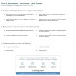Quiz  Worksheet  Mutations  Dna Errors  Study Regarding Dna Mutations Practice Worksheet Answers