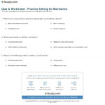 Quiz  Worksheet  Practice Editing For Mechanics  Study Intended For Copy Editing Practice Worksheets
