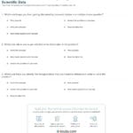 Quiz  Worksheet  Practice Interpreting Tables Of Scientific Data Together With Analyzing And Interpreting Scientific Data Worksheet Answers