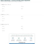 Quiz  Worksheet  Practice Solving Linear Equations  Study With Linear Equations Worksheet
