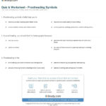 Quiz  Worksheet  Proofreading Symbols  Study And Copy Editing Practice Worksheets