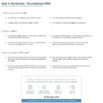 Quiz  Worksheet  Recombinant Dna  Study Pertaining To Dna Reading Comprehension Worksheet
