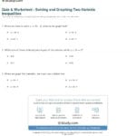 Quiz  Worksheet  Solving And Graphing Twovariable Inequalities Along With Solving And Graphing Inequalities Worksheet Pdf