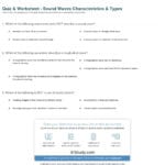 Quiz  Worksheet  Sound Waves Characteristics  Types  Study Along With Waves Sound And Light Worksheet Answer Key