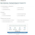 Quiz  Worksheet  Teaching Kindergarten Language Arts  Study Intended For Kindergarten Language Arts Worksheets