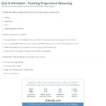 Quiz  Worksheet  Teaching Proportional Reasoning  Study With Regard To Proportional Reasoning Worksheet