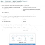 Quiz  Worksheet  Triangle Inequality Theorem  Study Or Triangle Inequality Worksheet
