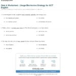 Quiz  Worksheet  Usagemechanics Strategy For Act English  Study Within Act English Practice Worksheets Pdf
