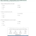 Quiz  Worksheet  Using Standard Units Of Measurement  Study With Regard To Measurement Practice Worksheet
