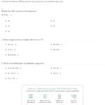 Quiz  Worksheet  Using The General Term Of An Arithmetic Sequence Along With General Sequences Worksheet Answers