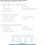 Quiz  Worksheet  Veterinary Codes Of Ethics  Study Or Veterinary Math Worksheets