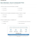 Quiz  Worksheet  Volume Of A Rectangular Prism  Study Together With Volume Of Rectangular Prism Worksheet