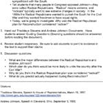 Radical Reconstruction Lesson Plan Central Historical Question Why Inside Radical Republican Reconstruction Worksheet Answers