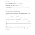 Rational Functions Worksheet Name Pertaining To Graphing Rational Functions Worksheet