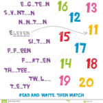 Read And Write Then Match The Numbers 11 To 20 Kids Words Learning Pertaining To Learning English For Kids Worksheets