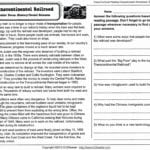 Reading Comprehension Worksheets For 8Th Grade Free Report Templates With Regard To Printable Reading Comprehension Worksheets