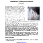 Reading Worksheets  Eighth Grade Reading Worksheets Inside 8Th Grade Reading Worksheets