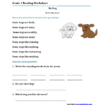 Reading Worksheets  First Grade Reading Worksheets With 3Rd Grade Reading Worksheets Pdf