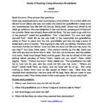 Reading Worksheets  Fourth Grade Reading Worksheets Throughout 4Th Grade Reading Worksheets