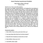 Reading Worksheets  Fourth Grade Reading Worksheets Within 4Th Grade Reading Worksheets