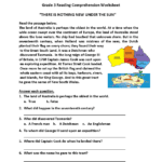 Reading Worksheets  Third Grade Reading Worksheets And 3Rd Grade Reading Comprehension Worksheets Pdf