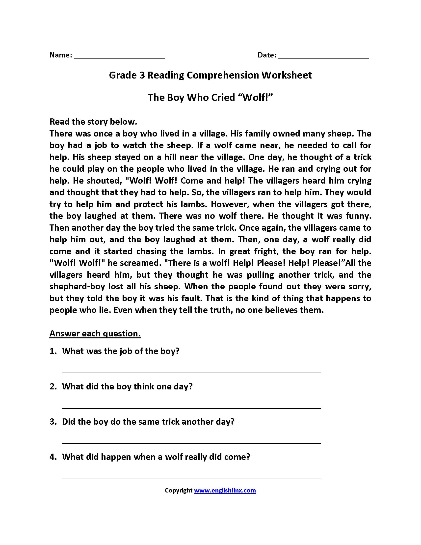 Reading Worksheets  Third Grade Reading Worksheets Together With 3Rd Grade Reading Comprehension Worksheets Pdf